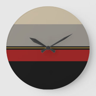 Noir, rouge, gris et horloge bronzage
