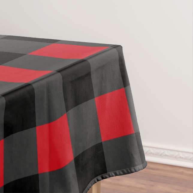 Noir Rouge Panier Chèque Nappe (In Situ)