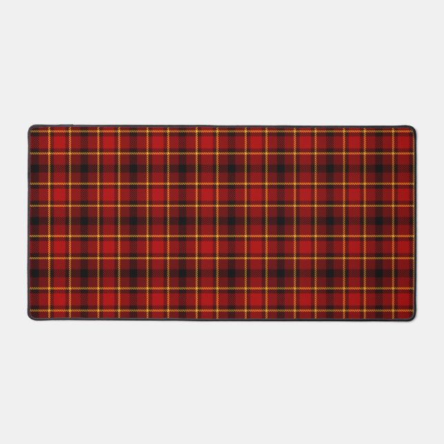 Noir Rouge Tartan Plaid Design Noël (Recto)
