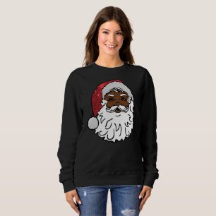 noir santa claus femmes sweatshirt