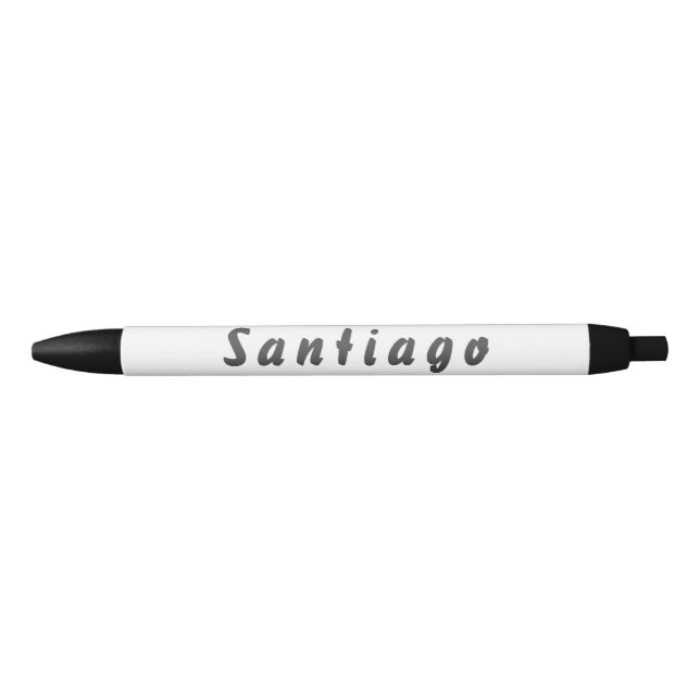 Noir Santiago stylo à bille (Devant)