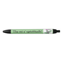 Sgrìobhadh d'a de Tha MI. Stylo gaélique