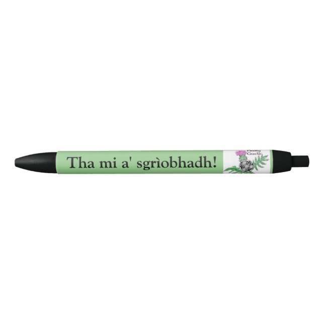 Noir Sgrìobhadh d'a de Tha MI. Stylo gaélique (Devant)