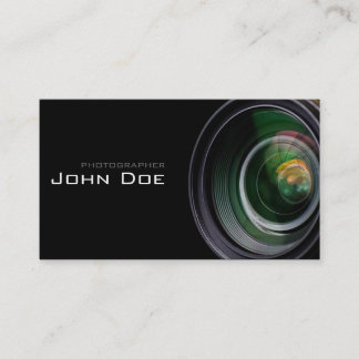 Noir simple et carte de visite de photographe de