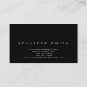 Noir simple moderne Carte de visite consultant