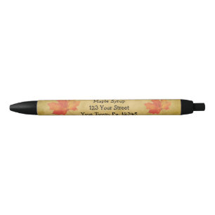 Noir Sirop d'érable Feuille pour entreprise Stylo perso