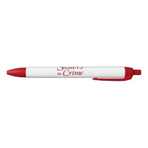 Noir Soeurs dans le crime Stylo à encre rouge