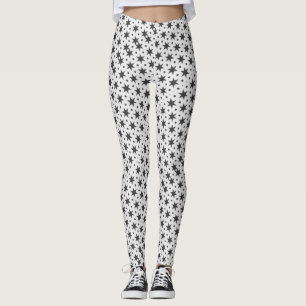Noir Starry Stars Motifs Leggings