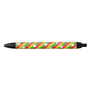 Noir Stylo à bille du drapeau du Myanmar
