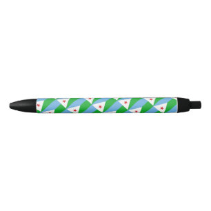Noir Stylo à bille du pavillon de Djibouti