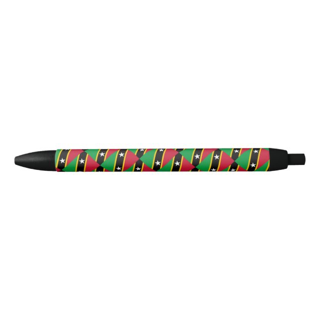 Noir Stylo à billes de Saint-Kitts-et-Nevis (Devant)