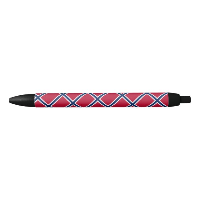 Noir Stylo à billes du drapeau Svalbard et Jan Mayen (Devant)