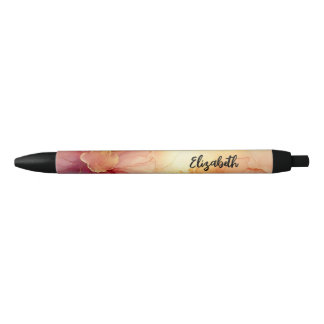 Noir Stylo à encre d'alcool et de poire florale personn