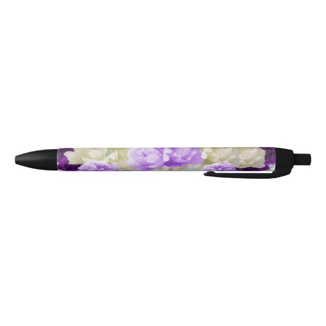 Noir Stylo à encre floral violet (Bas)
