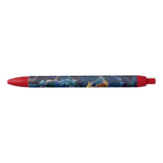 Noir Stylo à encre noire à huile (Devant)