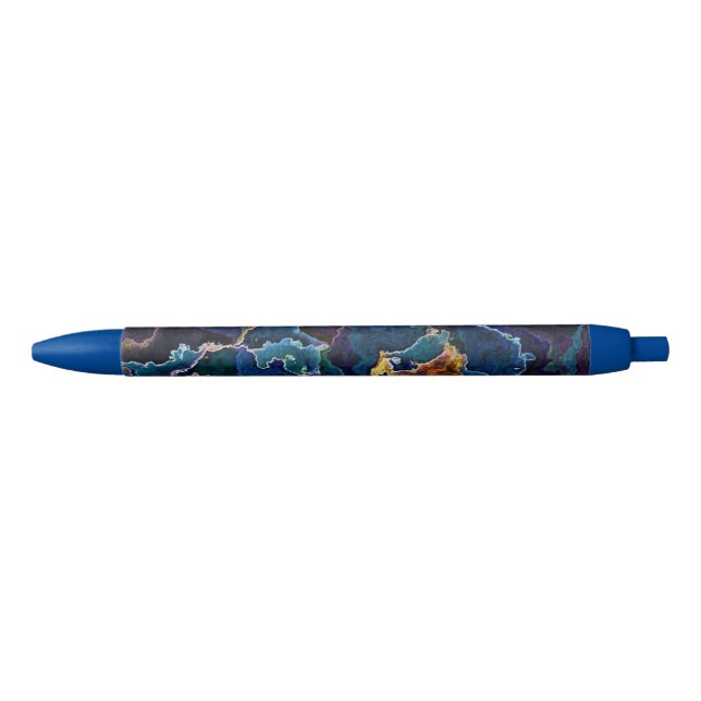 Noir Stylo à encre noire à huile (Devant)