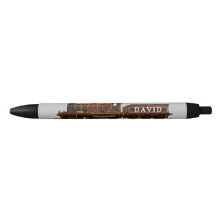 Noir Stylo à encre noire moteur à vapeur train miniatur