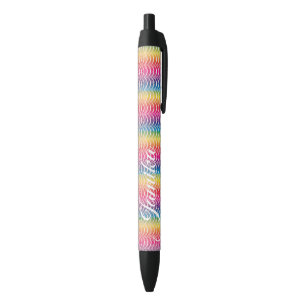 Noir Stylo à encre noire ombré faux paillettes arc-en-c