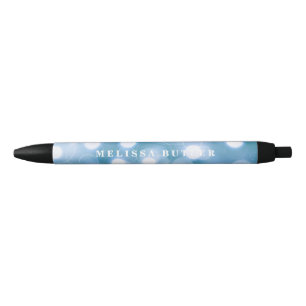 Noir Stylo à encre noire tendance pailleté rose girly