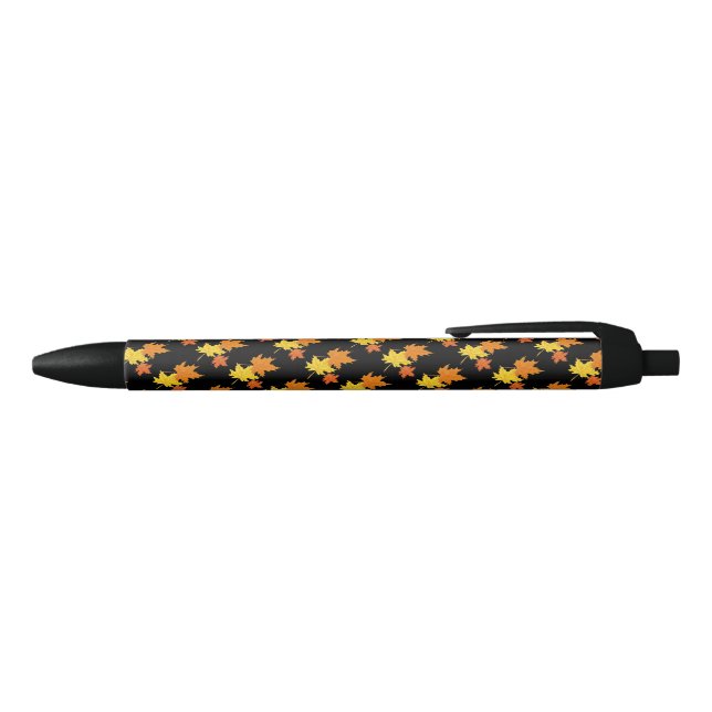 Noir Stylo à feuilles jaunes (Haut)
