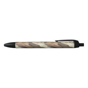 Noir Stylo à impression de camouflage personnalisé Élég