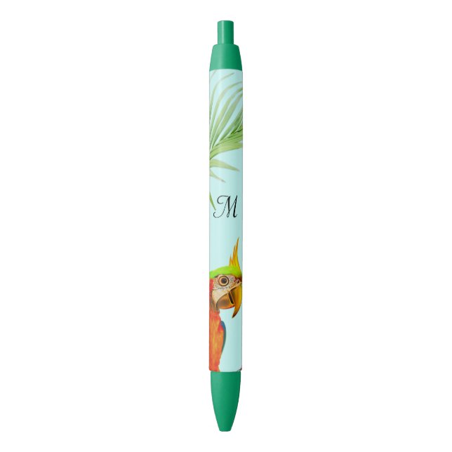 Noir Stylo à mâchoires multicolores tropicaux (devant Vertical)