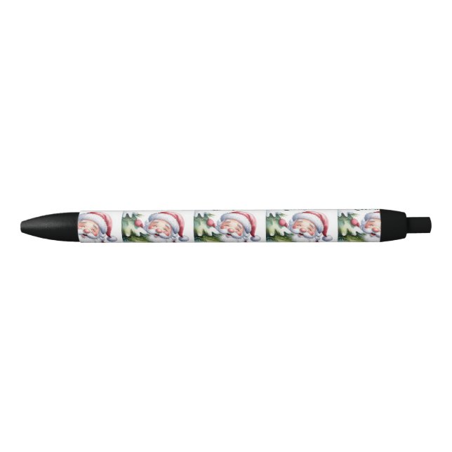 Noir Stylo à motif de Noël (Devant)