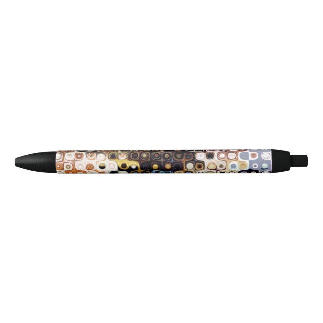 Noir Stylo à motif de points (Devant)