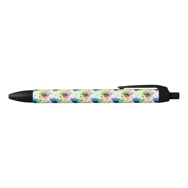 Noir Stylo à papillons d'aquarelle n° 2 (Haut)