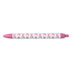 Noir Stylo à ruban de sensibilisation au cancer du sein