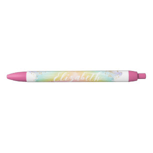 Noir Stylo arc-en-ciel pastel aquarelle moderne avec no