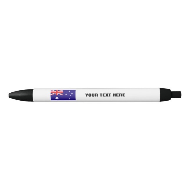 Noir Stylo australien de drapeau avec le texte (Devant)