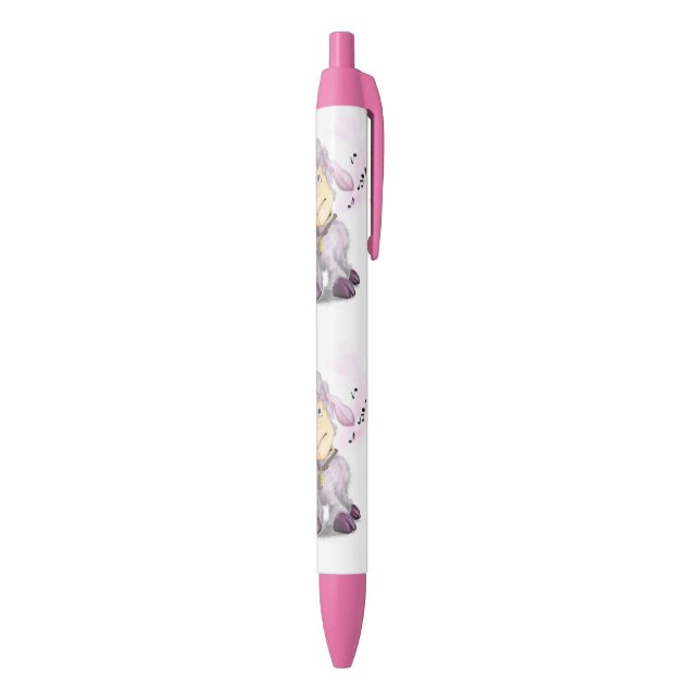 Noir Stylo avec agneau mignon et clochette (Bas (Vertical))