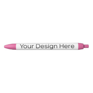 Noir Stylo avec garniture rose et encre noire