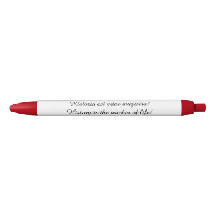 Noir Stylo avec le proverbe latin (l'histoire est le