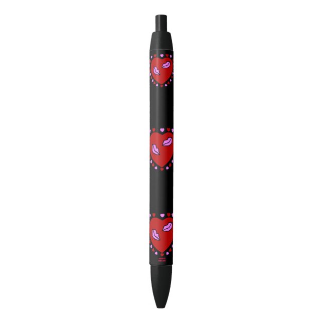 Noir Stylo Baisers Coeur (devant Vertical)