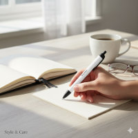Stylo blanc élégant personnalisé avec votre nom
