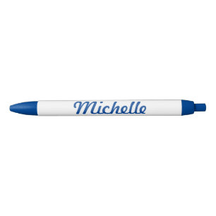 Noir Stylo bleu personnalisé avec nom pour le bureau et