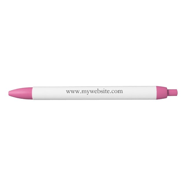 Noir Stylo cadeau avec adresse de site Web personnalisé (Devant)