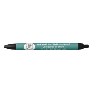 Noir Stylo cadeau de branding de bureau avec logo 3 lig