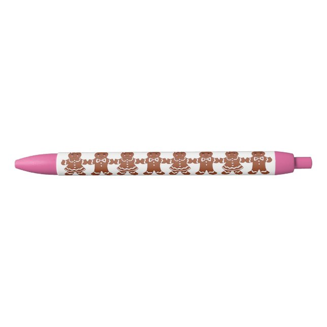 Noir Stylo cadeau pain d'épice de Noël (Devant)