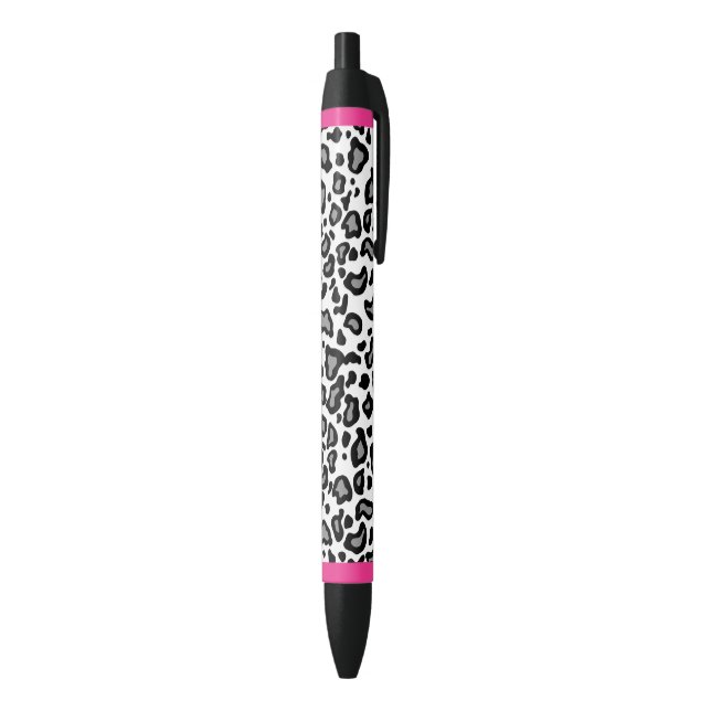 Noir Stylo Cadeau pour Enseignant avec Impression Léopa (Bas (Vertical))