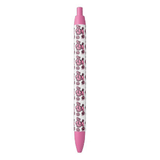 Noir Stylo Cadeau Rétro Rose Mignon Chien Caniche Franç