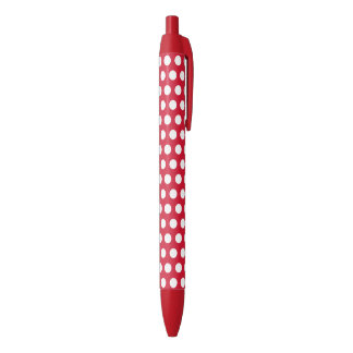Noir Stylo Cadeau Retro Rouge à Points École Bureau