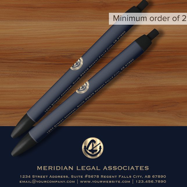 Noir Stylo classique bleu et or légal (Créateur téléchargé)