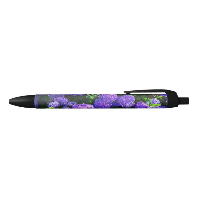 Noir Stylo classique violet réaliste Hydrangea (Haut)