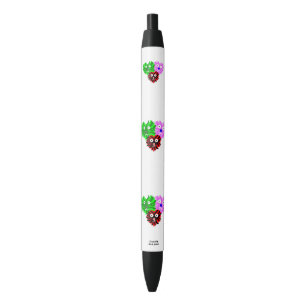 Noir Stylo Coeur Fuzzies