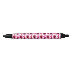 Noir Stylo coeurs et baisers