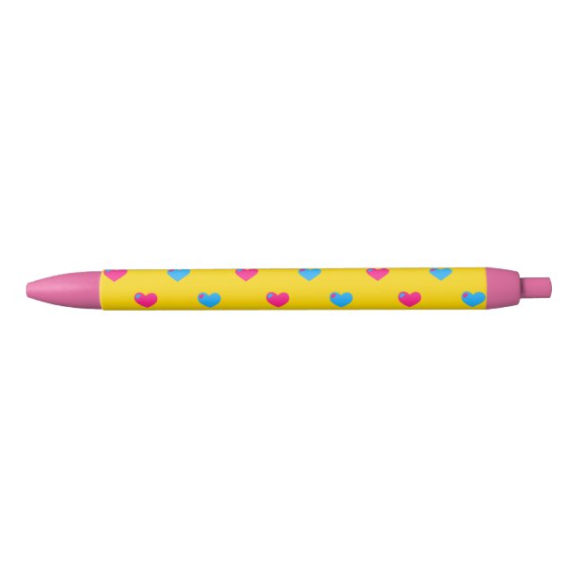 Noir Stylo coeurs Pan Pride (Devant)