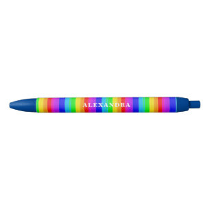 Noir Stylo coloré par arc-en-ciel vibrant